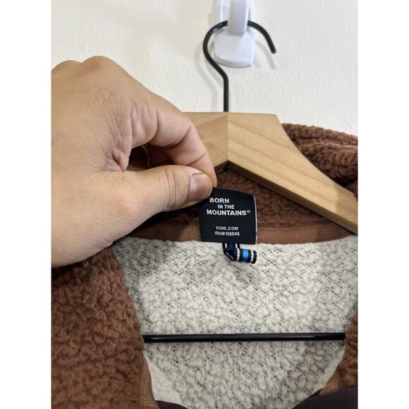 Kuhl Prism Sherpa Fleece Full Zip Jacket M Outdoors Gorpcore 90s Camping Travel - Picture 7 of 16